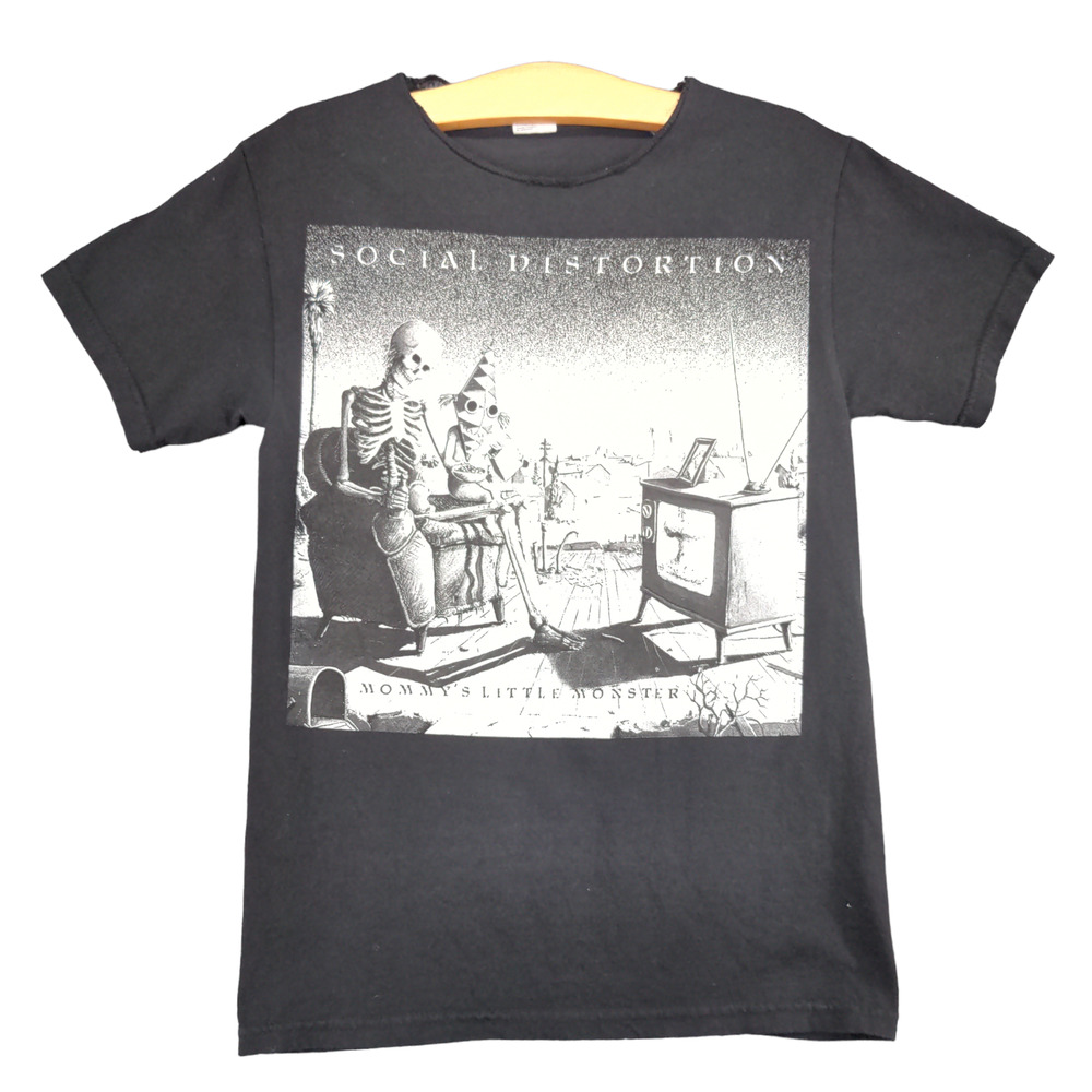 Alstyle Social Distortion Mommy's Little Monster T-Shirt Mens Small Black Cotton